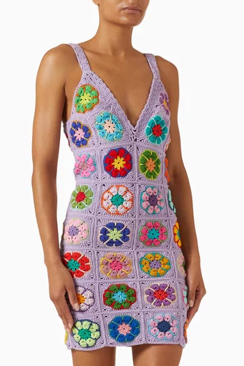 Saskia Mini Dress in Crochet-knit