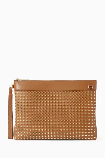 Funky Spiked Pouch in Leather