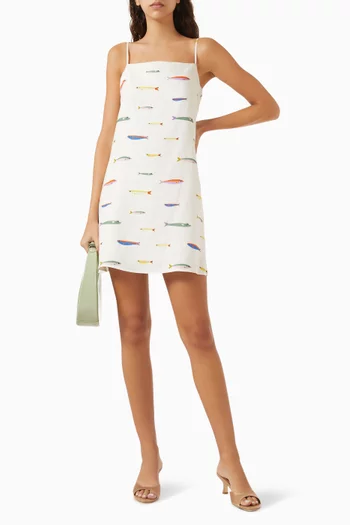 Laura Mini Dress in Linen