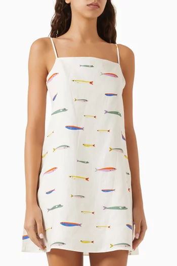 Laura Mini Dress in Linen