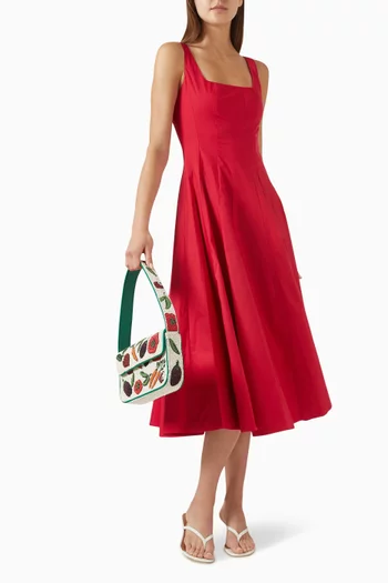Wells Corset Dress in Cotton Poplin