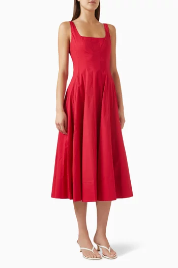 Wells Corset Dress in Cotton Poplin