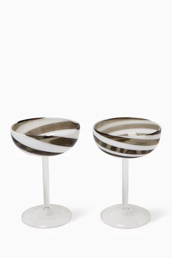 Swirl Coupe Glasses, Set of 2