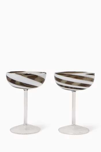 Swirl Coupe Glasses, Set of 2