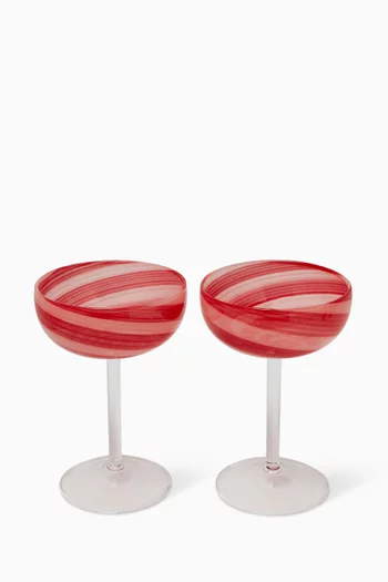 Swirl Coupe Glasses, Set of 2