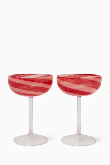 Swirl Coupe Glasses, Set of 2
