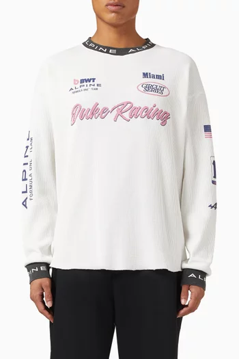 x Alpine Formula One Team Waffle T-shirt in Cotton