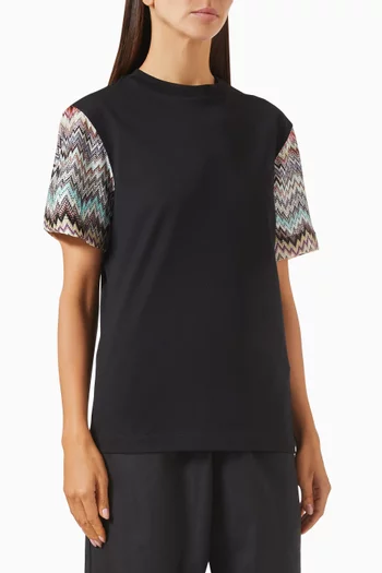 Snake Pattern Insert T-shirt