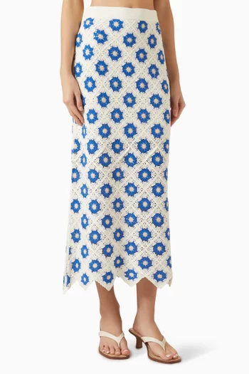 Yasbalis Crochet Skirt in Organic Cotton Blend