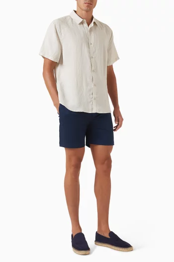 Garment Dye Drawstring Shorts in Cotton
