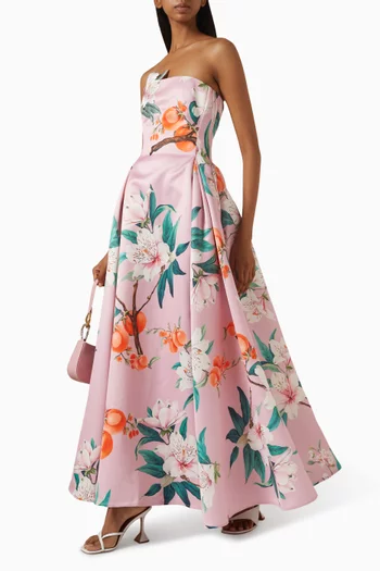 Nora Bustier Maxi Dress