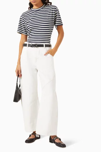 Freddy Barrel-leg Cropped Jeans in Denim