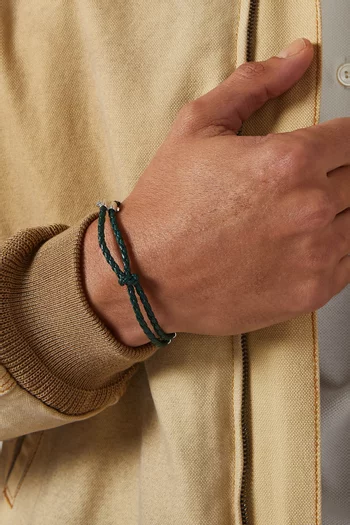 سوار بتصميم مجدول جلد نابا