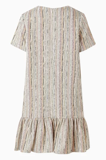 Striped-print Dress in Lurex Knit