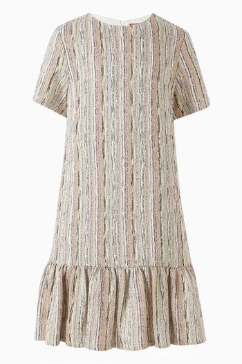 Striped-print Dress in Lurex Knit