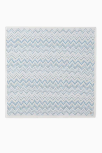 Zigzag Print Blanket in Cotton Knit