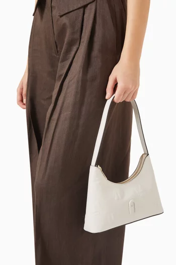 Diamante Shoulder Mini Bag in Leather