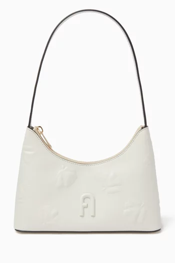 Diamante Shoulder Mini Bag in Leather