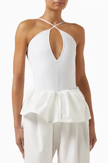 Open-back Bodysuit in Jersey