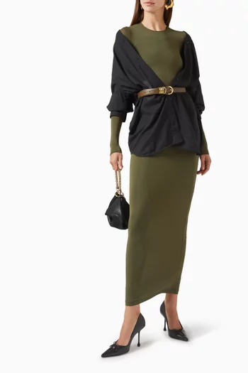 فستان طويل شفاف