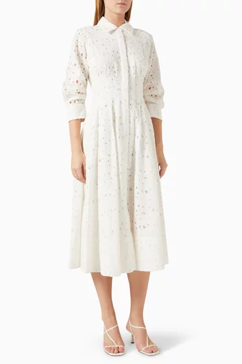 Jazz Broderie Anglaise Dress in Cotton