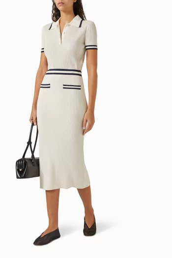 Paige Knit Midi Skirt in Cotton Bouclé