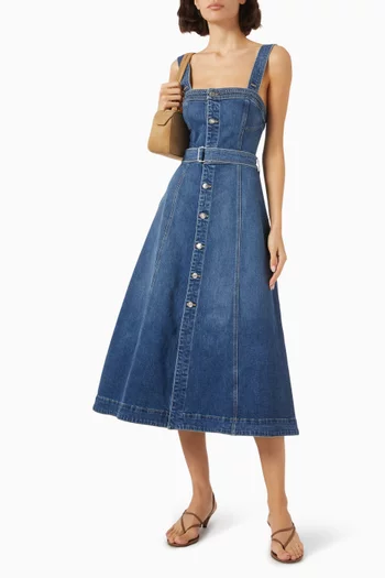 Alba Bustier Dress in Denim