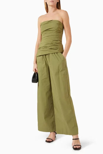 Emerson Bustier Top in Cotton Poplin