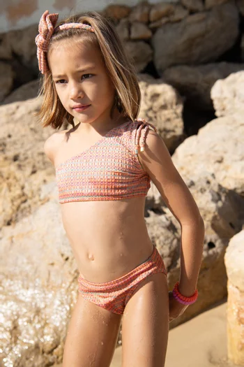 لباس سباحة بكم واحد، قطعتان 