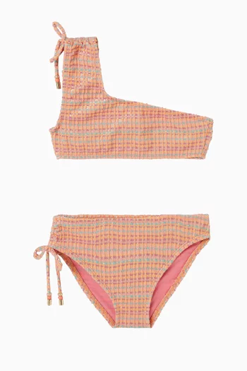 One-sleeve Two-piece Swimsuit