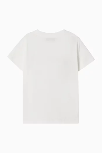 Sequins Logo T-shirt in Cotton Jersey