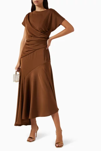 Asymmetric Dress in Crepe