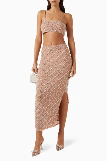 Calliope Crop Top in Mesh