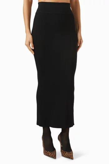 تنورة بقصة ضيقة نسيج مضلع