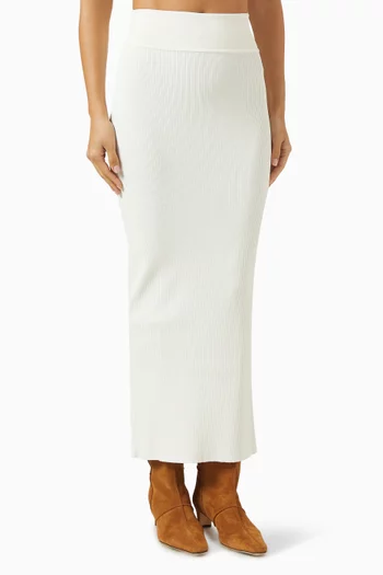 تنورة بقصة ضيقة نسيج مضلع