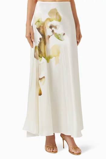 Soroba Maxi Skirt in Satin