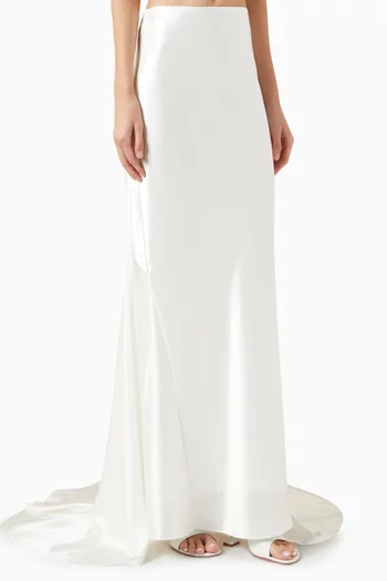 Hourston Maxi Skirt in Satin
