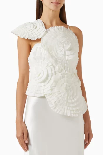 Trusley Rosette Top in Crepe