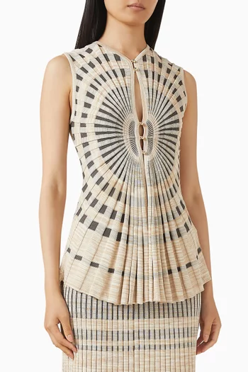 Rendell Top in Rib-knit Viscose Blend