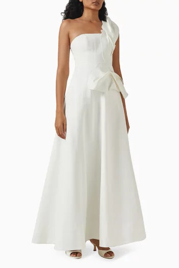 فستان سهرة دريك بكتف مكشوف