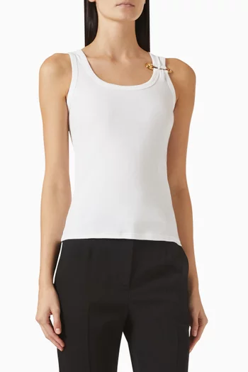 Safety-pin Tank Top in Cotton Blend