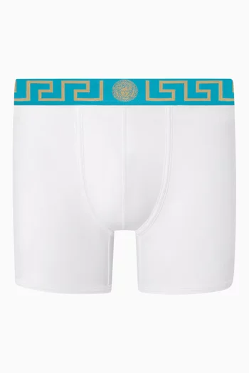 Greca Border Boxer Briefs in Organic Cotton