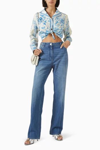Underwater Barocco Knot Shirt in Cotton