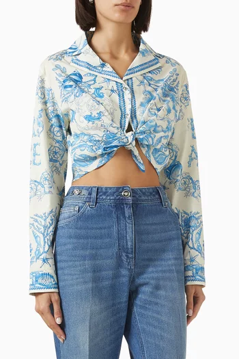 Underwater Barocco Knot Shirt in Cotton