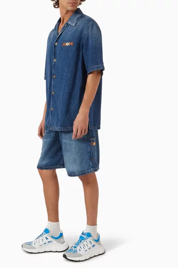 Medusa Biggie Shorts in Denim
