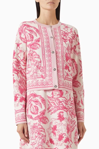 Underwater Barocco Knit Cardigan in Cotton Blend