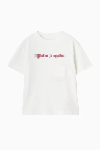 Blurred Logo T-shirt in Cotton