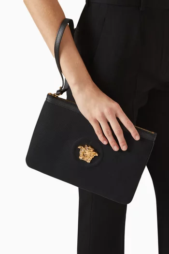 La Medusa Zip Pouch in Canvas