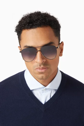 The Duke Sunglasses in Metal
