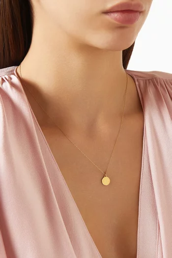 Mini 'H' Pendant Necklace in Gold-plated Metal